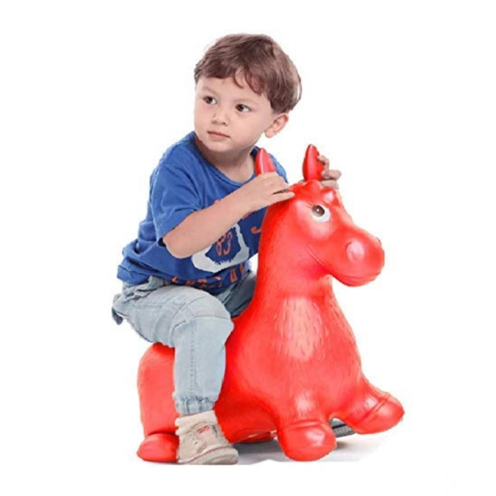 ‎‎Plastic Inflatable Jumping And Riding Horse Air Animal Shape Jumping Toys (Multicolor ) kids toys