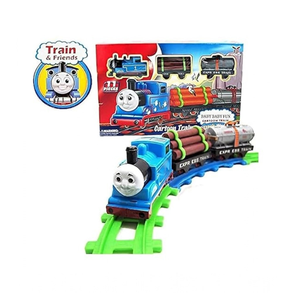 Plastic Thomas Express Train 11Pcs Toy Set With Tracks (Multicolor) kids toys
