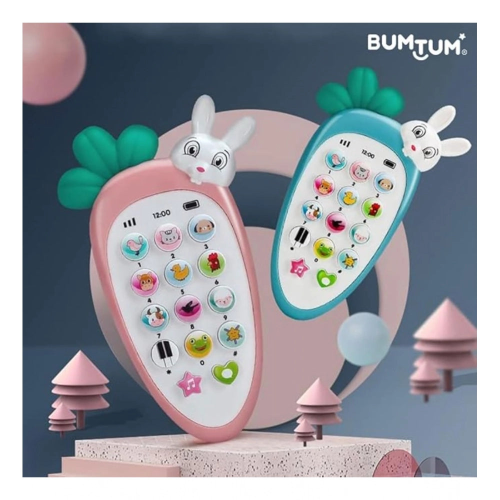 Plastic Rabit Mobile Phone Toy For Kids With Music And Light Early Educational Smart Phone (Multicolor ) kids toys