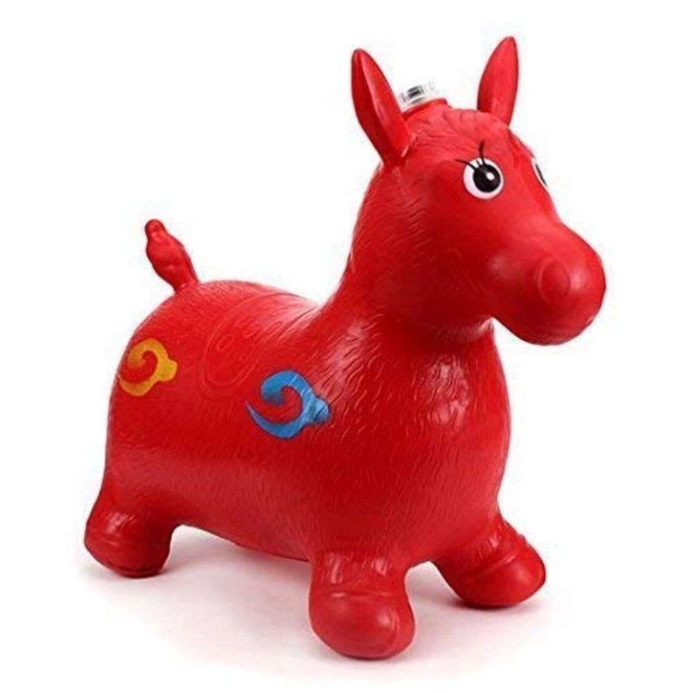 ‎‎Plastic Inflatable Jumping And Riding Horse Air Animal Shape Jumping Toys (Multicolor ) kids toys