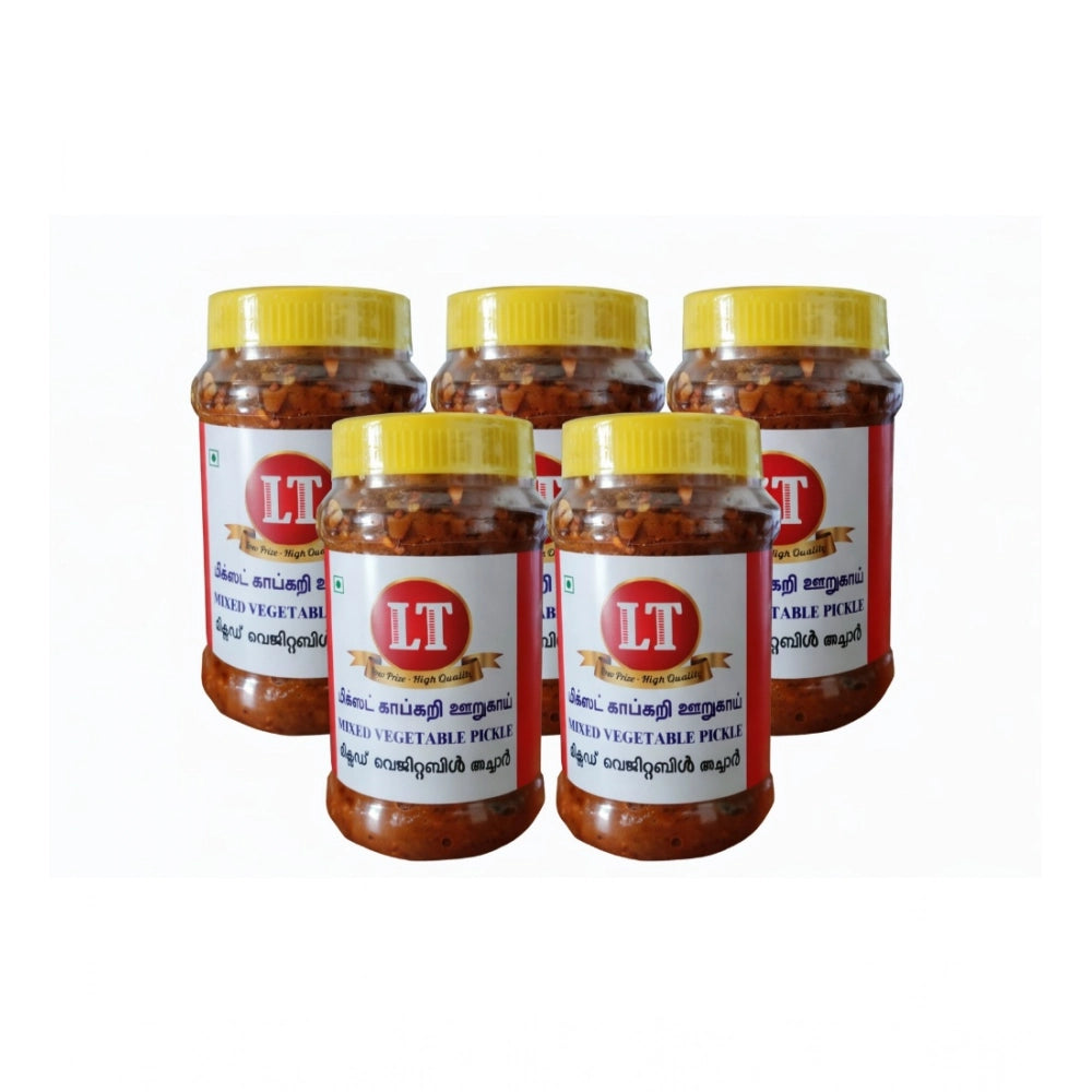 Pack of 5 100GM LT Mixed Veg Pickle Traditional Digestive Side Dish (Red)
