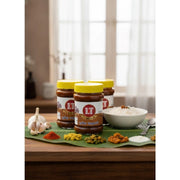 Pack of 3 300GM LT Garlic Pickle Traditional Digestive Side Dish (Red)