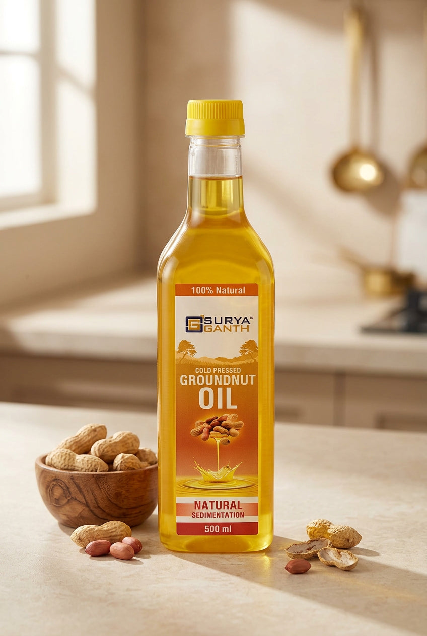 Surya Ganth Cold Pressed Groundnut Oil (Natural Sedimentation)