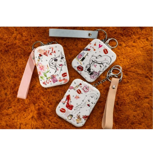 Metal Rectangle Size Pocket Mirror (Multicolor) | Home Accessories