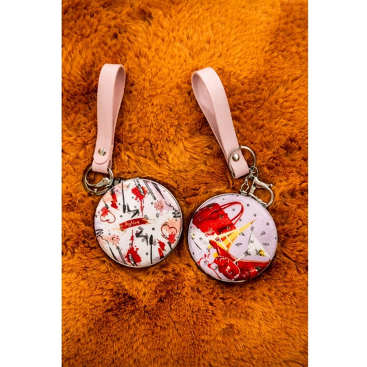 Metal Circle Frame Pocket Mirror (Multicolor) | Home Accessories