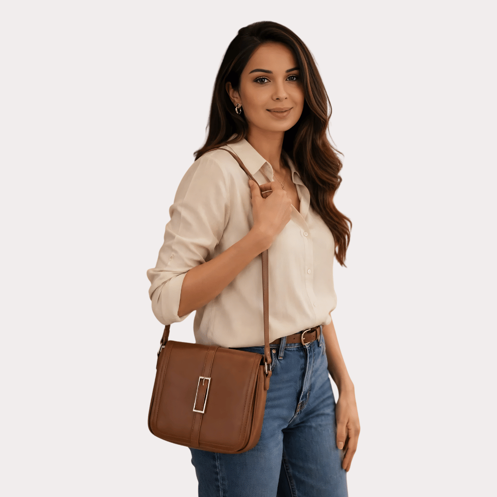 Classic Caramel Elegance Sling Bag