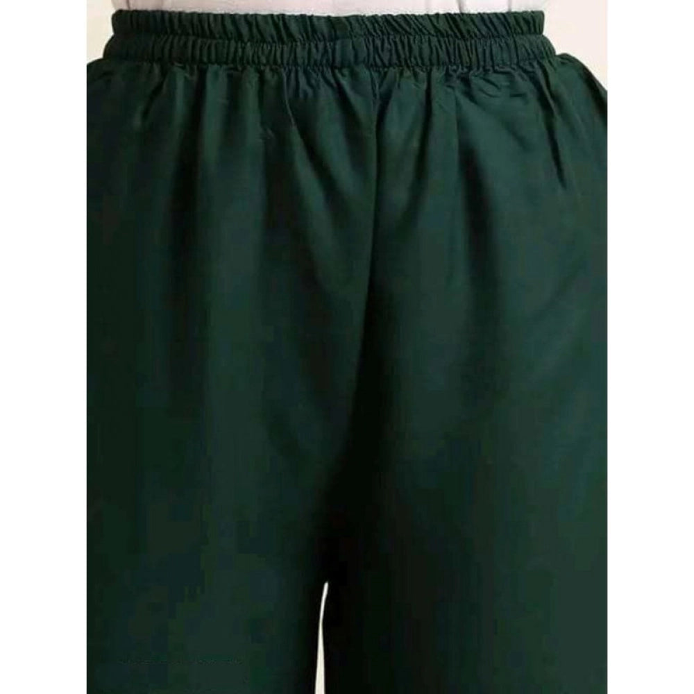 Women's Casual Rayon Solid Ankle Length Palazzo (Green, Free Size) - POPNOVA women's bottom wear