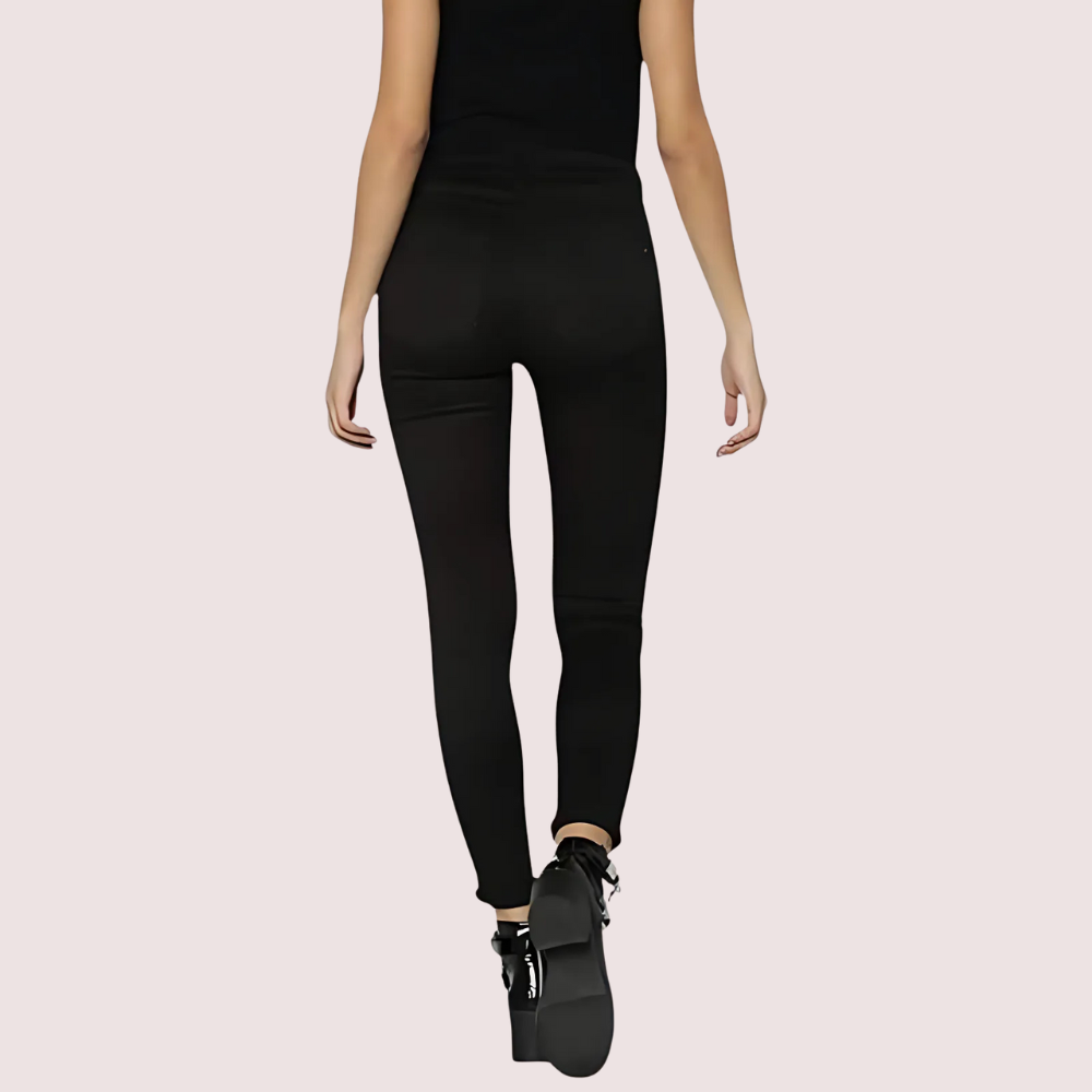 Women's Black High-Waist Skinny Jeans - POPNOVA