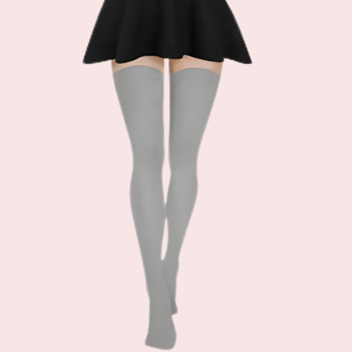 Dual-Shade Thigh-High Sheer Stockings – Pack of 2 (Grey & Black)