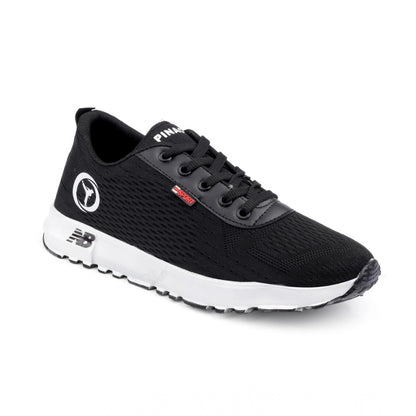 Men's Casual Mesh Lace-ups Casual Shoes (Black) - Black, Mesh Sole Type: PVC, Lace-up Disclaimer: The color of actual product may vary slightly from the images provided due to photographic lighting conditions and difference in screen resolutions. | POPNOVA