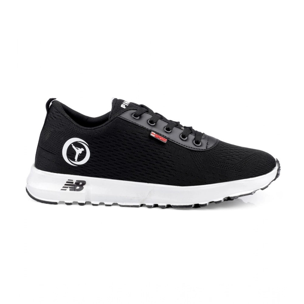 Men's Casual Mesh Lace-ups Casual Shoes (Black) - Black, Mesh Sole Type: PVC, Lace-up Disclaimer: The color of actual product may vary slightly from the images provided due to photographic lighting conditions and difference in screen resolutions. | POPNOVA
