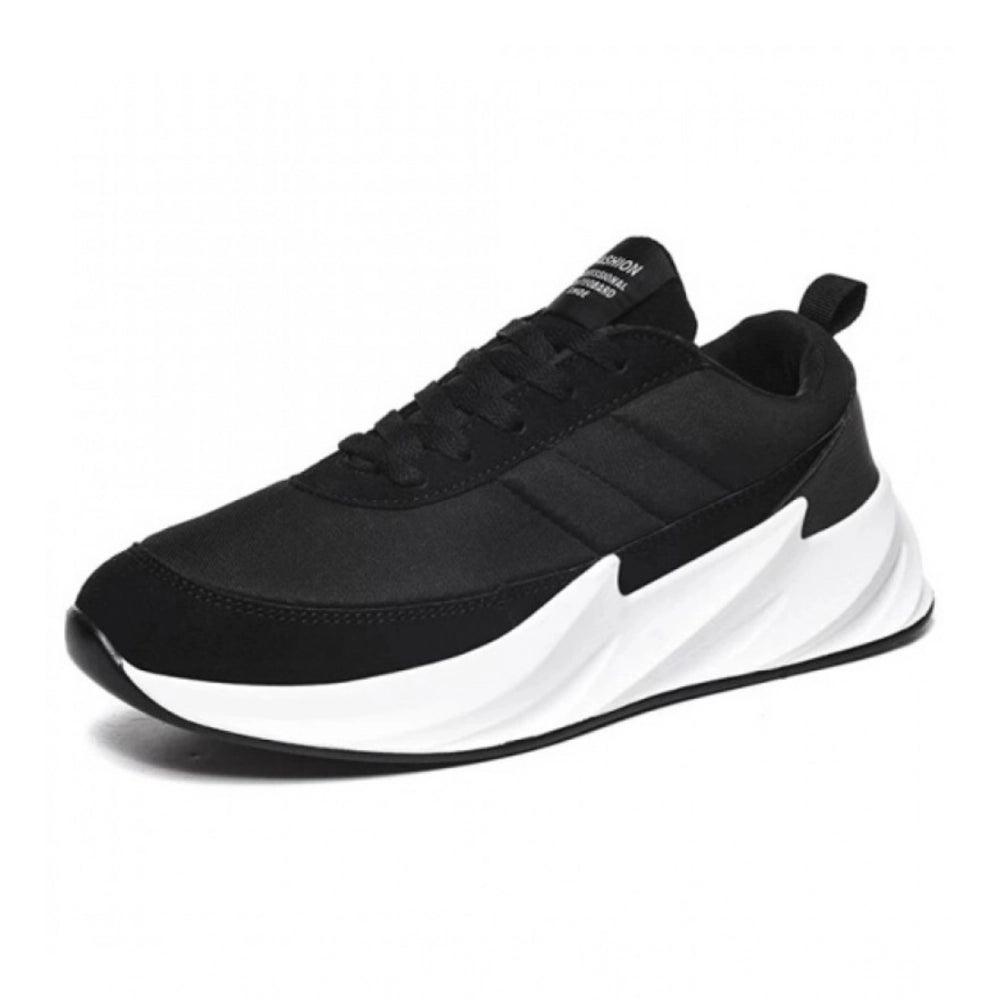 Men's Casual Synthetic Lace-ups Casual Shoes (Black) - Black, Synthetic Sole Type: PVC, Lace-up Disclaimer: The color of actual product may vary slightly from the images provided due to photographic lighting conditions and difference in screen resolutions. | POPNOVA