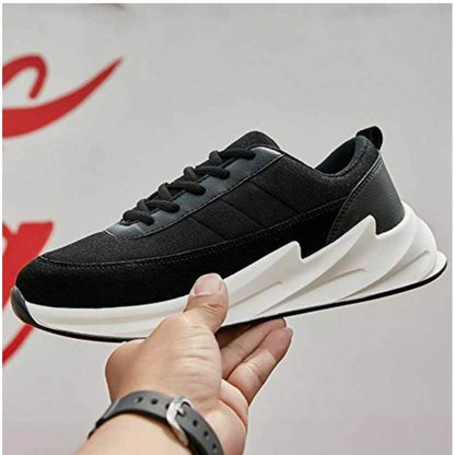 Men's Casual Synthetic Lace-ups Casual Shoes (Black) - Black, Synthetic Sole Type: PVC, Lace-up Disclaimer: The color of actual product may vary slightly from the images provided due to photographic lighting conditions and difference in screen resolutions. | POPNOVA