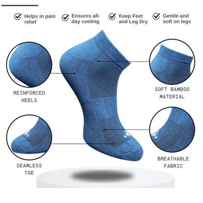 3_Pair Set Unisex Casual Cotton Printed Low Cut Socks (Multicolor)