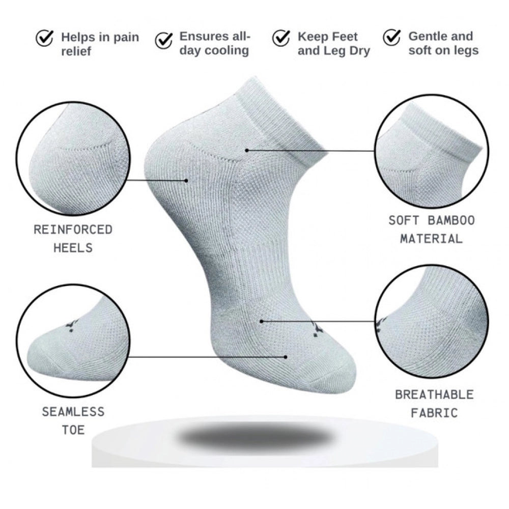 3_Pair Set Unisex Casual Cotton Printed Low Cut Socks (Multicolor)