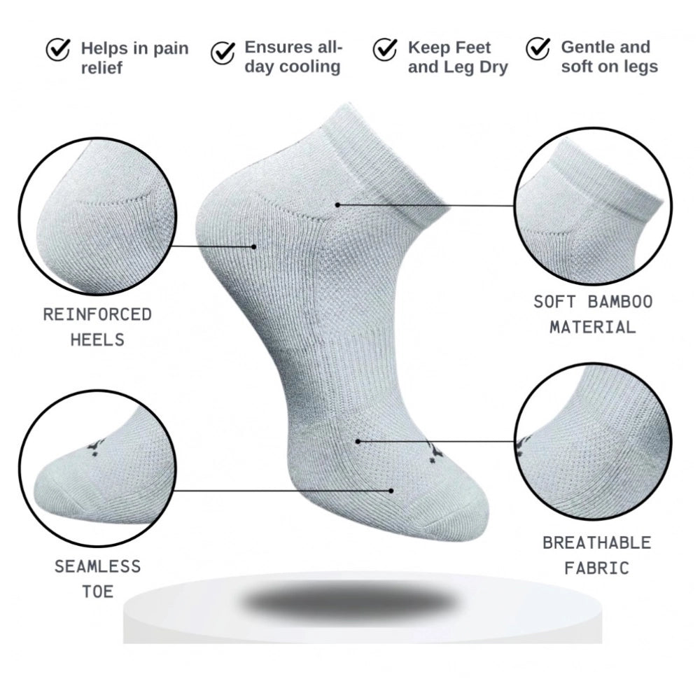 3_Pair Set Unisex Casual Cotton Printed Low Cut Socks (Multicolor)
