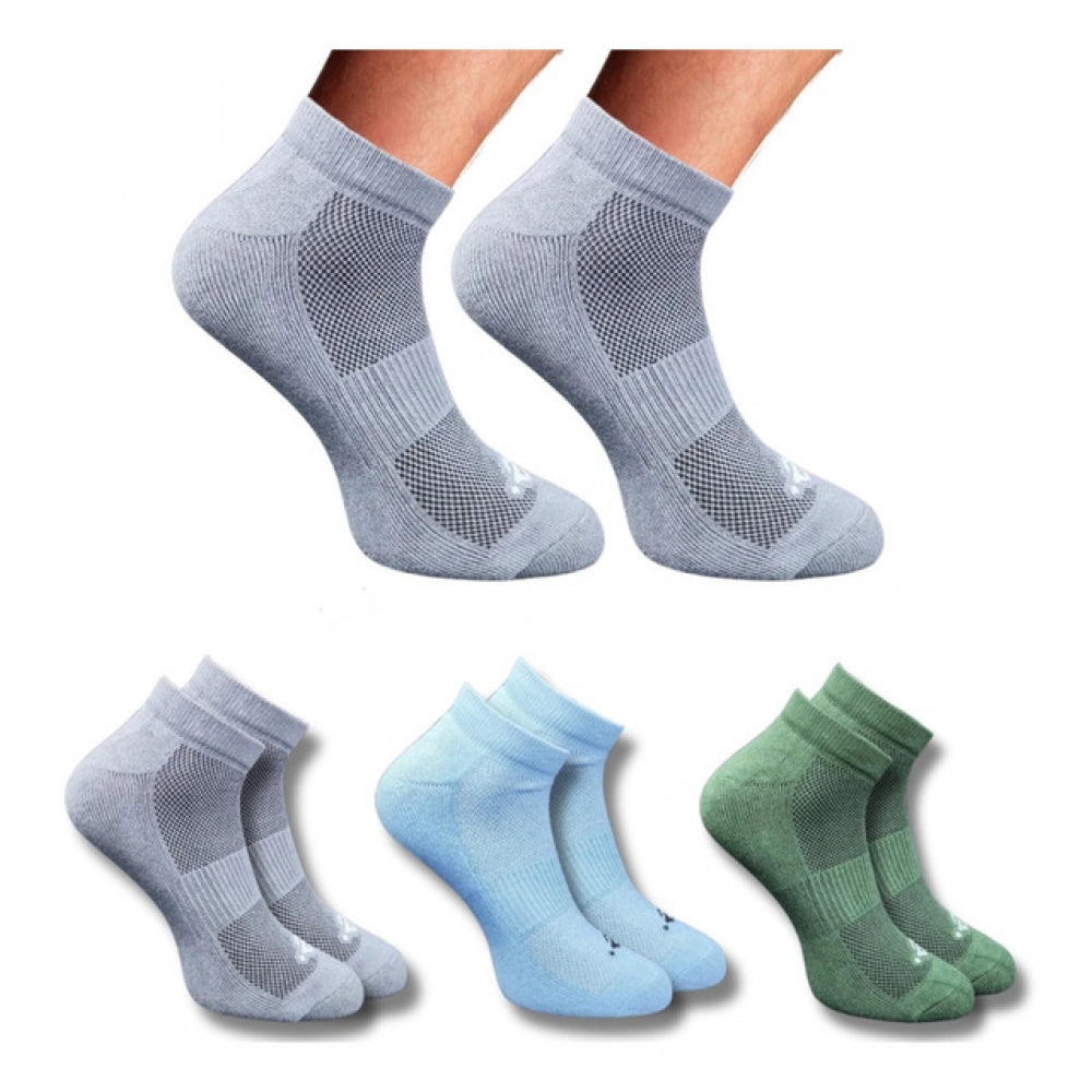 3_Pair Set Unisex Casual Cotton Printed Low Cut Socks (Multicolor)
