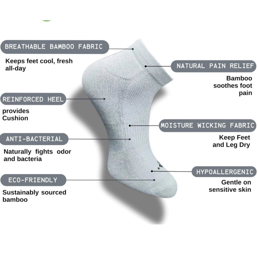 3_Pair Set Unisex Casual Cotton Printed Low Cut Socks (Multicolor)