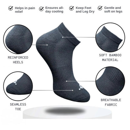 3_Pair Set Unisex Casual Cotton Printed Low Cut Socks (Multicolor)