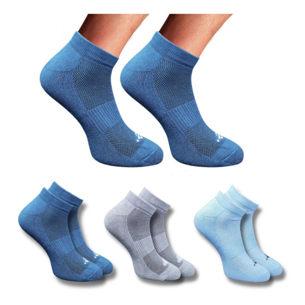 3_Pair Set Unisex Casual Cotton Printed Low Cut Socks (Multicolor)