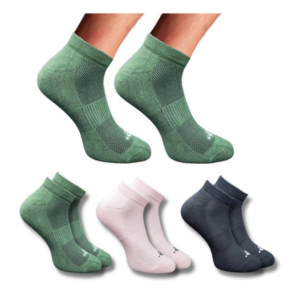 3_Pair Set Unisex Casual Cotton Printed Low Cut Socks (Multicolor)