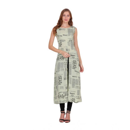 Generic Women's Casual Crepe Sleeveless Slit Dress (Light Green) - Women's Dress | POPNOVA