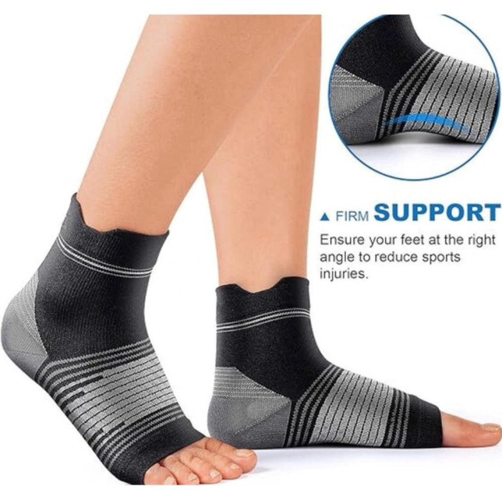 3_Pair Set Unisex Casual Cotton Printed Ankle Length Support Socks (Multicolor)