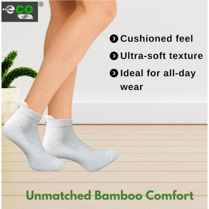 4_Pair Set Unisex Casual Bamboo Cotton Printed Ankle Length Socks (Multicolor)