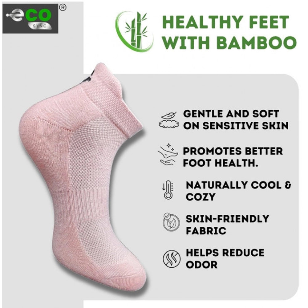 4_Pair Set Unisex Casual Bamboo Cotton Printed Ankle Length Socks (Multicolor)