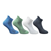 4_Pair Set Unisex Casual Bamboo Cotton Printed Ankle Length Socks (Multicolor)