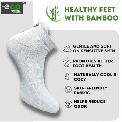 4_Pair Set Unisex Casual Bamboo Cotton Printed Ankle Length Socks (Multicolor)