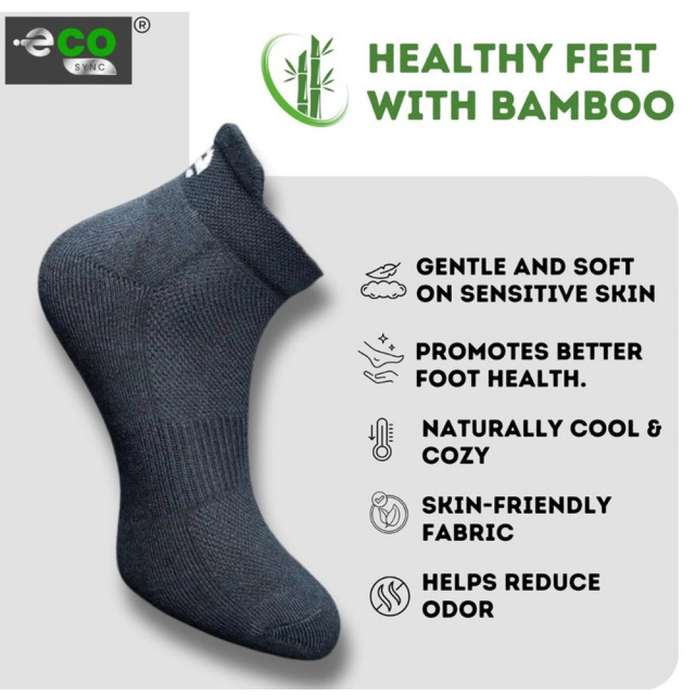 4_Pair Set Unisex Casual Bamboo Cotton Printed Ankle Length Socks (Multicolor)