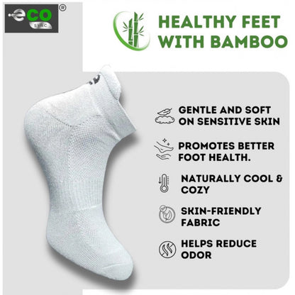 4_Pair Set Unisex Casual Bamboo Cotton Printed Ankle Length Socks (Multicolor)