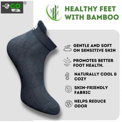 4_Pair Set Unisex Casual Bamboo Cotton Printed Ankle Length Socks (Multicolor)