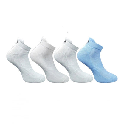 4_Pair Set Unisex Casual Bamboo Cotton Printed Ankle Length Socks (Multicolor)