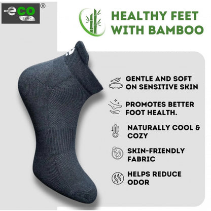 4_Pair Set Unisex Casual Bamboo Cotton Printed Ankle Length Socks (Multicolor)