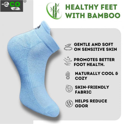 4_Pair Set Unisex Casual Bamboo Cotton Printed Ankle Length Socks (Multicolor)