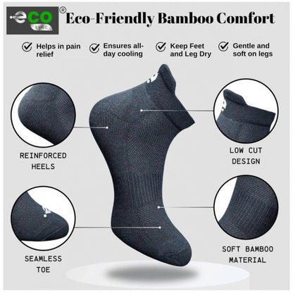 4_Pair Set Unisex Casual Bamboo Cotton Printed Ankle Length Socks (Multicolor)
