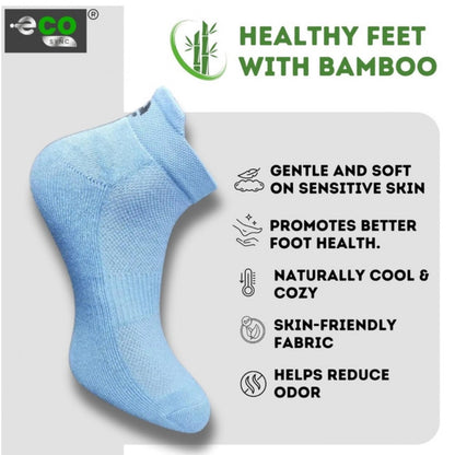 4_Pair Set Unisex Casual Bamboo Cotton Printed Ankle Length Socks (Multicolor)