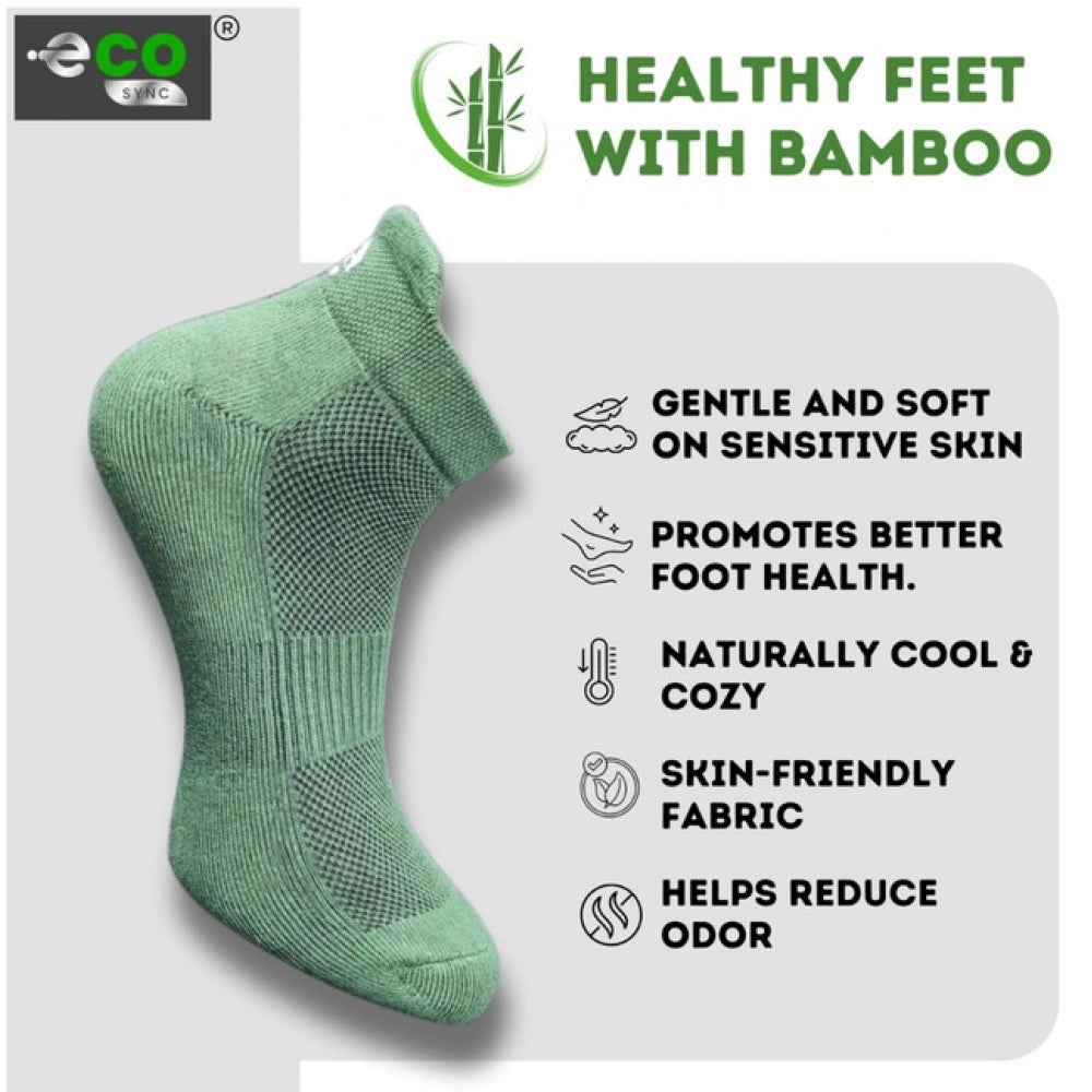 4_Pair Set Unisex Casual Bamboo Cotton Printed Ankle Length Socks (Multicolor)