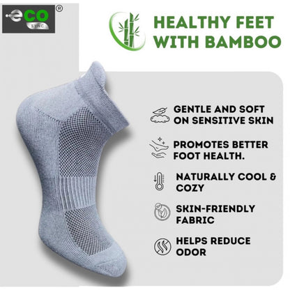 4_Pair Set Unisex Casual Bamboo Cotton Printed Ankle Length Socks (Multicolor)