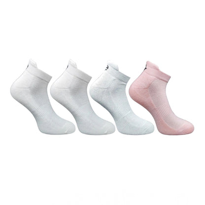 4_Pair Set Unisex Casual Bamboo Cotton Printed Ankle Length Socks (Multicolor)