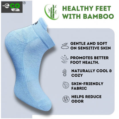 4_Pair Set Unisex Casual Bamboo Cotton Printed Ankle Length Socks (Multicolor)