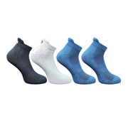 4_Pair Set Unisex Casual Bamboo Cotton Printed Ankle Length Socks (Multicolor)