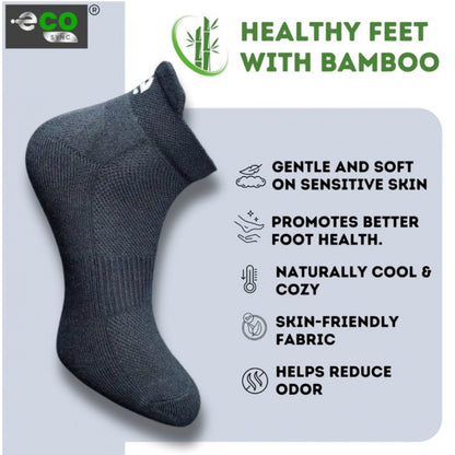 4_Pair Set Unisex Casual Bamboo Cotton Printed Ankle Length Socks (Multicolor)