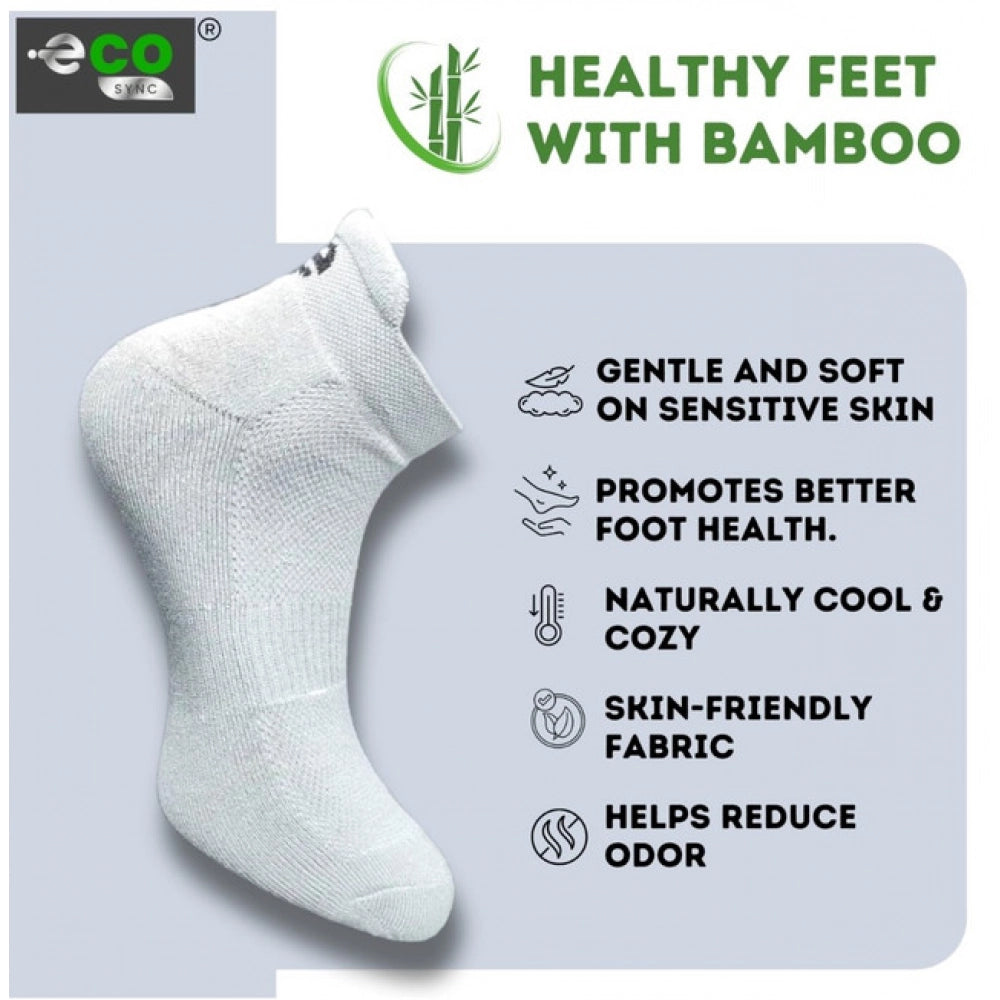 4_Pair Set Unisex Casual Bamboo Cotton Printed Ankle Length Socks (Multicolor)
