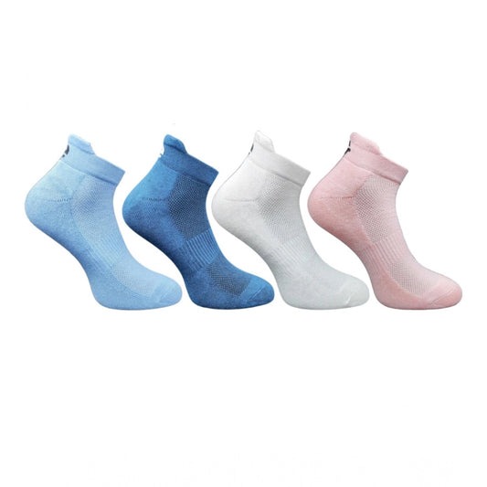 4_Pair Set Unisex Casual Bamboo Cotton Printed Ankle Length Socks (Multicolor)