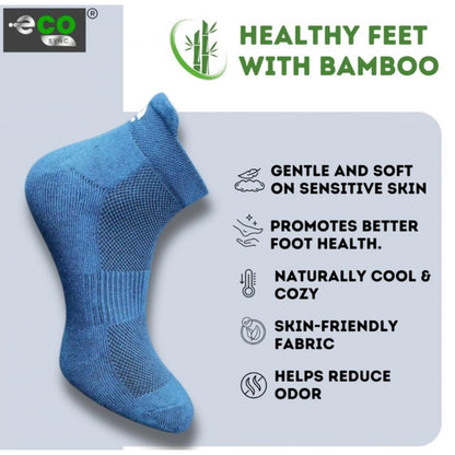 4_Pair Set Unisex Casual Bamboo Cotton Printed Ankle Length Socks (Multicolor)