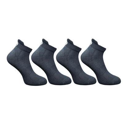 4_Pair Set Unisex Casual Bamboo Cotton Printed Ankle Length Socks (Multicolor)