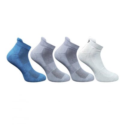 4_Pair Set Unisex Casual Bamboo Cotton Printed Ankle Length Socks (Multicolor)
